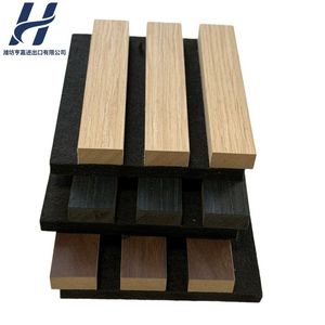 Hengjia Natural Oak Acoustics Wooden Slat Panel for Interior Decoration