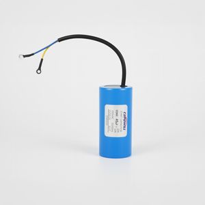 Blue Sleeve Electrolytic Capacitor Starting Capacitors 45UF 250VAC Cable Fork for AC Motors