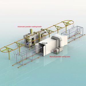 Ailin Economical Semi-Automatic Electrostatic Powder Coating Plant /Coating Paint Production Line for Aluminium Profiles