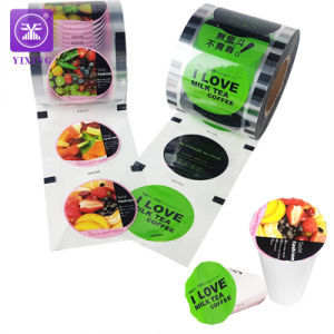 Customized Heat Sealing Jelly Yoghurt Milk Tea Cover Plastic Cup Lid Film