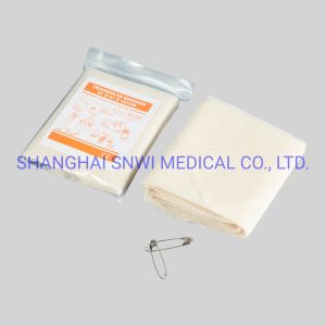 High Quality Disposable Medical Gauze Triangular Bandage with Safety Pins