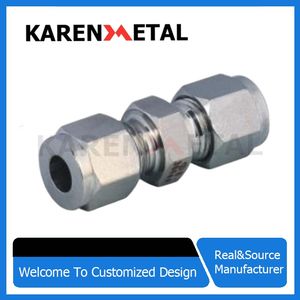 Air Hose Fitting Pneumatic Air Connectors Quick Connect 304 Stainless Steel Card Sets Type Through Pipe Fitting