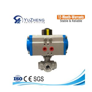 Premium 3-Way Ball Valve with Durable Pneumatic Actuator