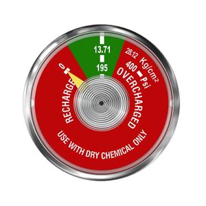 Extinguisher Spring Pressure Gauge 37mm for 2-10kg Extinguisher