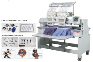 Two Head Computer Cap Embroidery Machine with 10" Touch Screen