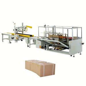 Automated Tape Box Carton Case Erector Sealer and Strapping Packaging/Packing System