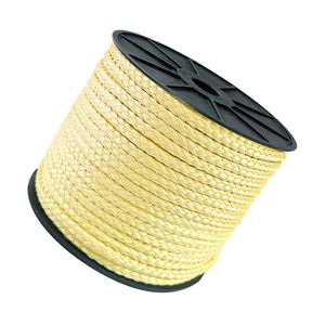 Durable Yellow Aramid Rope - 8/12 Double Braided Custom Sizes Available