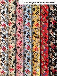 Factory Custom Luxury Brand Design Logo Printed Polyester Fabric for Dress