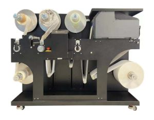 Roll to Roll Digital Label Printing Cutting Laminating and Collect Waste Slitting All Functions in One Machine