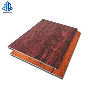 4mm Wood Pattern Aluminum Composite Panel Wall for Hotel Decoration & Signage