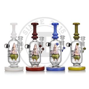 Eg Glass New Design Patrick Star Ready to Ship 9.5" Glass Rose Pipe Glass Shisha DAB Rig Glass Water Pipe
