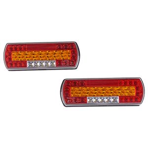 LED Rear Combination Tail Light with Indicator LED Trailer Light Kit, Stop Turn Tail Side Marker, Trailer Boat Camper RV Trucks Snowmobile