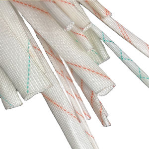 Inner Diameter 2mm-180mm Thermal Insulation Braided Fiberglass Sleeve High Voltage Insulation Electrical Wire PVC Coated Fiberglass Cable Protective Sle