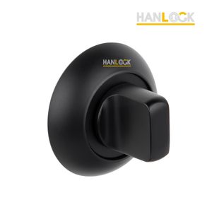 Black Bathroom Shower Room Wooden Toilet Door Stainless Steel Wc Thumb Turning Knob