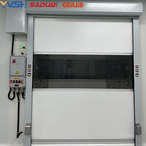 High Speed PVC Door with Vision Panel Automatic Rapid Roller Shutter for Safety Observation