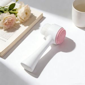Dual-Action Silicone Face Brush for Cleansing and Massage