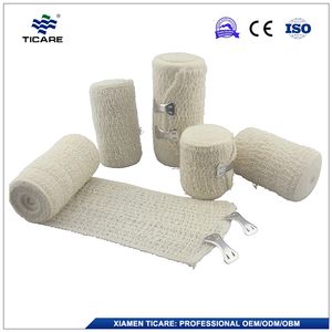 Medical Bleached Unbleached 80% Cotton 20% Spandex 4 6 Inch Elastic Crepe Bandage