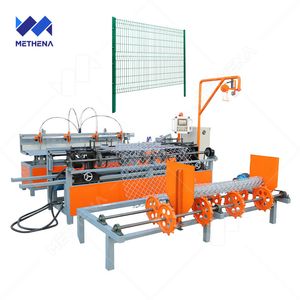Automatic Steel Metal Double Chicken Wire Mesh Meshing Netting Chain Fence Making Machine