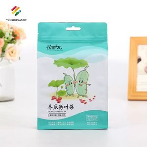 Eight Sides Seal Flat Bottom Coffee Bags Customized Plastic Zipper Pouch Food Grade Aluminum Foil Tea Coffee Bean Packaging Bag