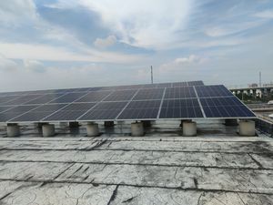 Green Renewable Energy Solar Photovoltaic System for Factory