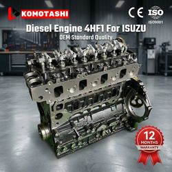 Factory 4hf1 Diesel Engine Long Block for Isuzu Truck 85kw 3200rpm 285nm 4-Cylinder