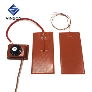 High Temperature Flexible Silicone Rubber Heater Engine Oil Pan Silicone Rubber Heater with 3m Adhesive
