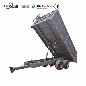 Tractor-Pulled Towbar Trailer Rear Dump Trailer Tractor Trailer with Rear Dump Trailer