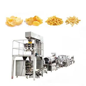 Small Fully Automatic Lays Potato Chips Making Machine Fresh Frozen Scale French Fries Machine Potato Chips Production Line