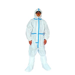 Manufacturers Breathable Waterproof Protective Type 5 6 PP/PE Coverall Microporous Disposable Coverall