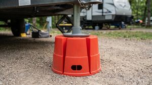 8''height Trailer Jack Block, Heavy Duty 40, 000lbs RV Camper Stabilizer Blocks for Travel Trailers Tongue Jack 5th Wheels Scissor Stabilizers, 1 Pack