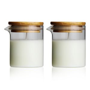 Custom Logo Home Decoration Glassware Borosilicate Holder Container Glass Candle Jar for Wholesale