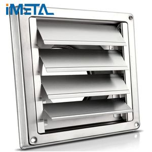 External Extractor Wall Air Outlet Vent Ventilation Hood with Louvre 4 Screws Rubber Gasket