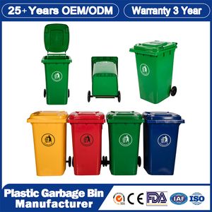 Colorful Large Heavy Duty Dustbin Plastic Garbage Trash Can Waste Container Bin 240L 660L 1100L with Wheels for Outside