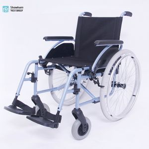 Ultralight Aluminum Frame with Powder Coating Guardian Wheelchair PU Armrest & Aluminum Footrest