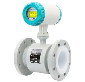 SS304 SS316 Flange Electromagnetic Liquid Flowmeter LCD Display