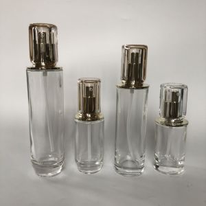 100ml Luxury Empty Clear Skincare Packaging Glass Cosmetic Lotion Bottle