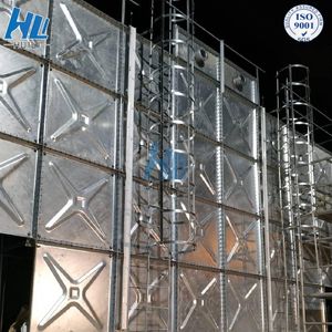 Factory Price Hot Dipped Galvanized Steel Water Storage Tank Square Large Rain Water Tank for Agriculture