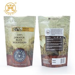 Coffee Beans Bag Tea Packaging for Coffee Tea Bags with Zipper Valve and Zipper Coffee Packaging Bags Stand up Pouch