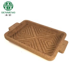 Natural Cork Desk Organizer Home Office Storage Cork Desk Tray