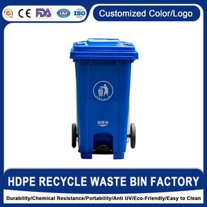 240L Thickened Plastic Wheelie Waste Bin, OEM Outdoor Garbage Dustbin Container