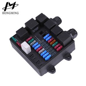 Central Control Electrical 20 Slots Mini Blade Fuse Box 28 Way Micro Mini Relay Fuse Holder for Automotive Marine