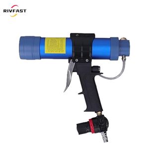 Sausage Silicone Caulking Glue Gun, 310ml 1/4in Pneumatic Glass Glue Gun with Pressure Gauge Silicone Gun Pneumatic Sausage Caulking Gun Glass Glue Sealant Gun