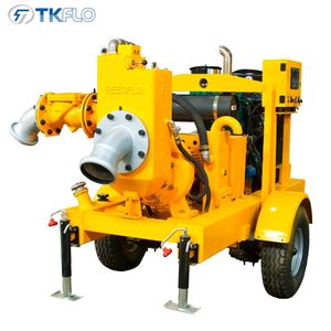 Tkflo 9.5m Suction Trailer Diesel Engine Vacuum Self Priming Drainage Water Pump