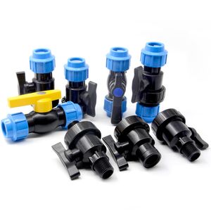 PE Pipe Fittings PP Compression Fittings Ball Valve for Water Pipe