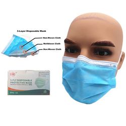 3-Layer Disposable Face Mask Meltblown Cloth Facial Masks
