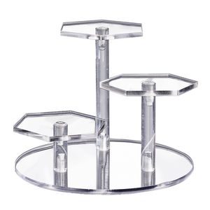 Factory Custom Clear Risers Acrylic Tabletop Cosmetics Display Rack Acrylic Display Stand