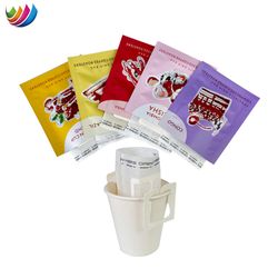 Biodegradable Disposable Non Woven Fabric Empty Hanging Ear Drip Coffee Filter Bag for Travel