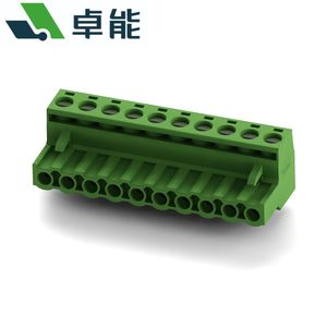 UL&CE 300V/10A Green Pluggable Terminal Blocks Connector 02p-24p Strip Terminals