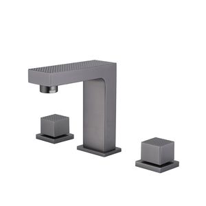 Deck Mounted Wash Basin Mixer Tap Hot Cold Water Bathroom Faucet