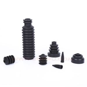 Customized Injection Molding Parts EPDM Flexible Rubber Boot / Multi Convoluted Bellow